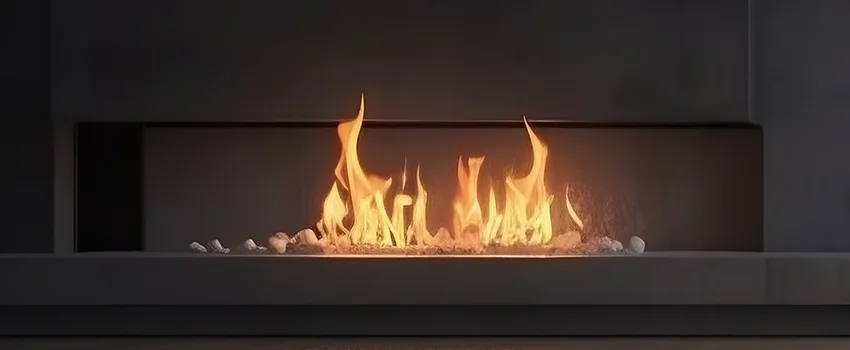 B-Vent Gas Fireplace Installation in Mastic, NY