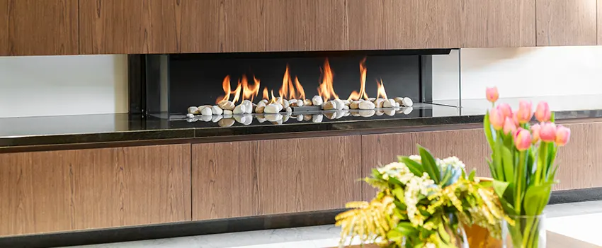 Double-height Fireplace Design Refurbishment in Mastic, New York